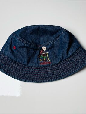 Vintage 2003 Caillou Denim Bucket Hat Cinar Éditions Chouette Canada Licensed